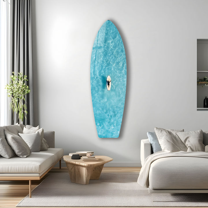 Ocean Serenity Surfbrett Wandkunst 