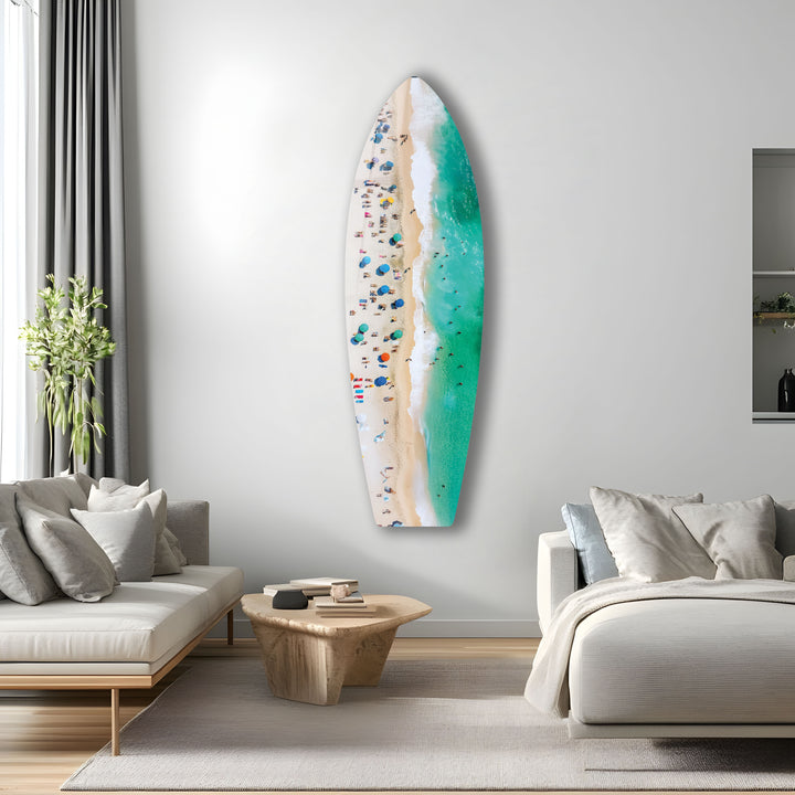 Beach Bliss Surfbrett Wandkunst 