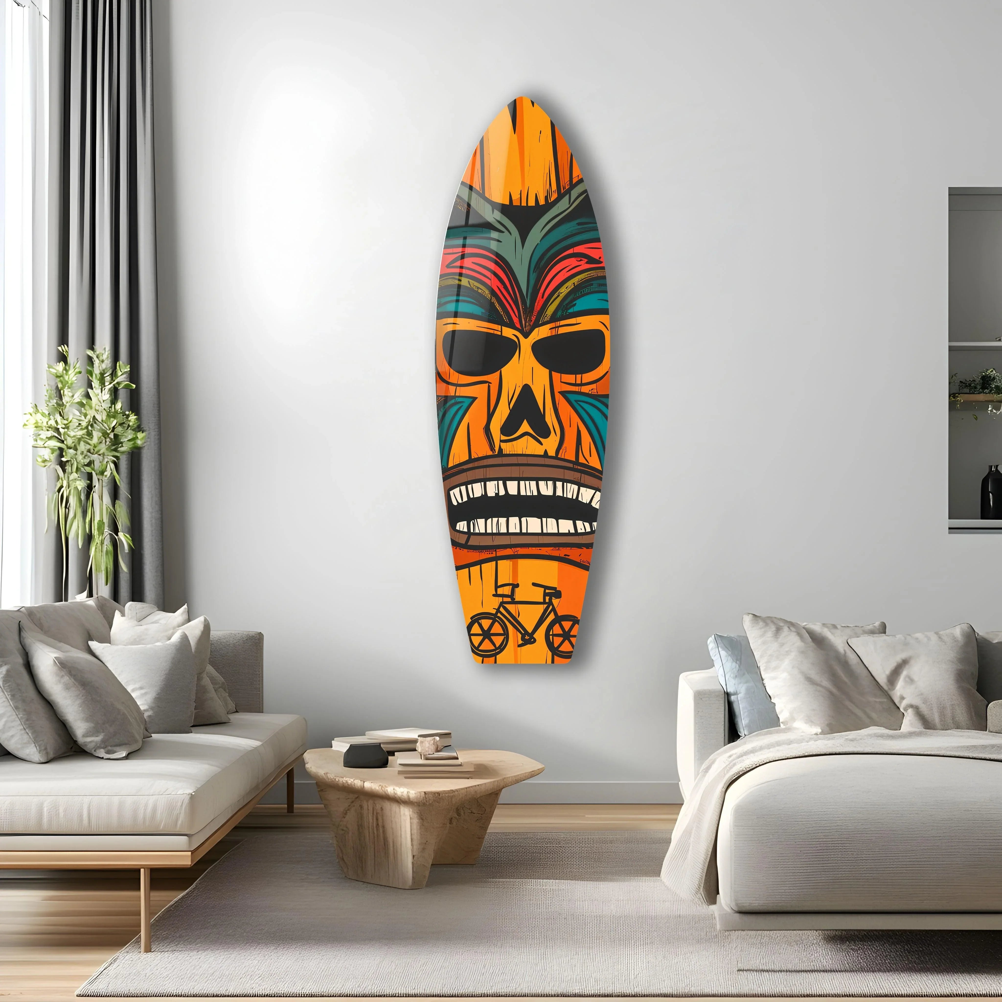 takako様♡絵♡インテリア♡ハワイ土産♡surf♡ロンハーマン♡tcss Tiki Art Surfboard Wall Decor – Island Vibes – MyPhotoStation