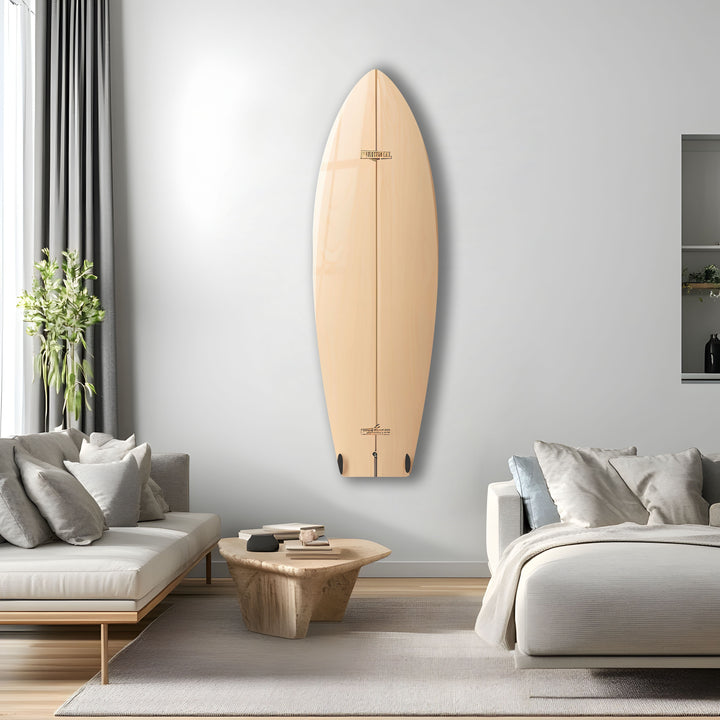 Abstraktes beiges Surfbrett-Wandbild