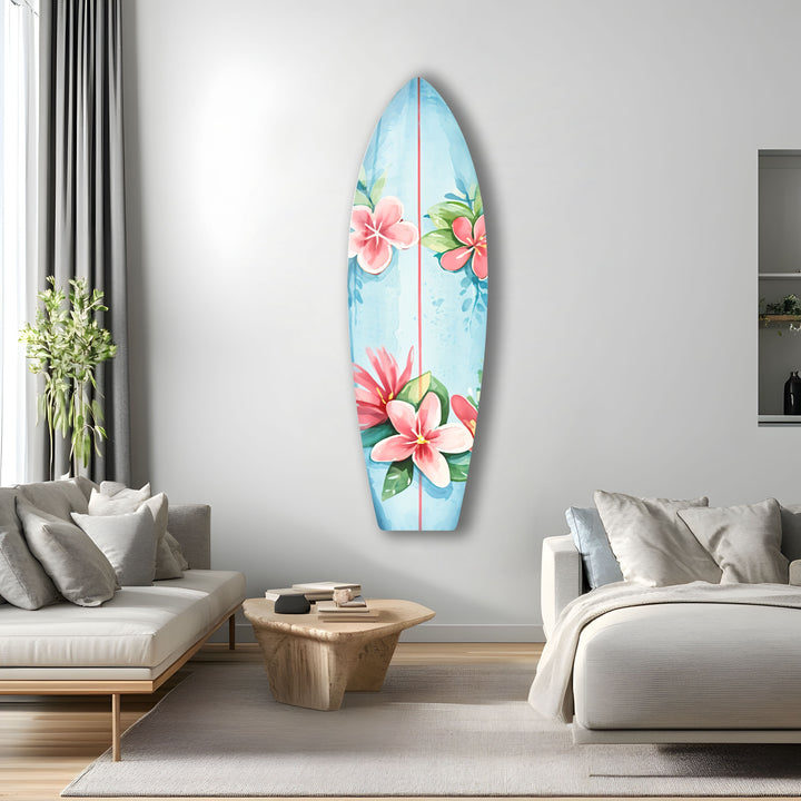 Red Lotus Surfbrett Wandkunst