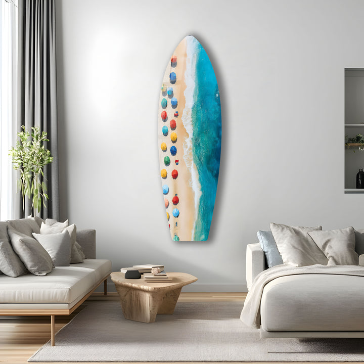 Golden Coast Surfbrett-Wandkunst 