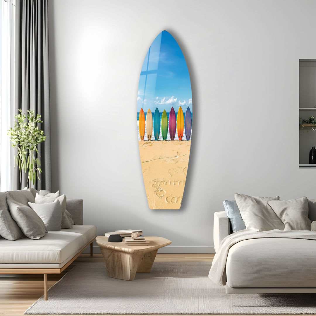 Bunte Surfbretter Wandkunst 