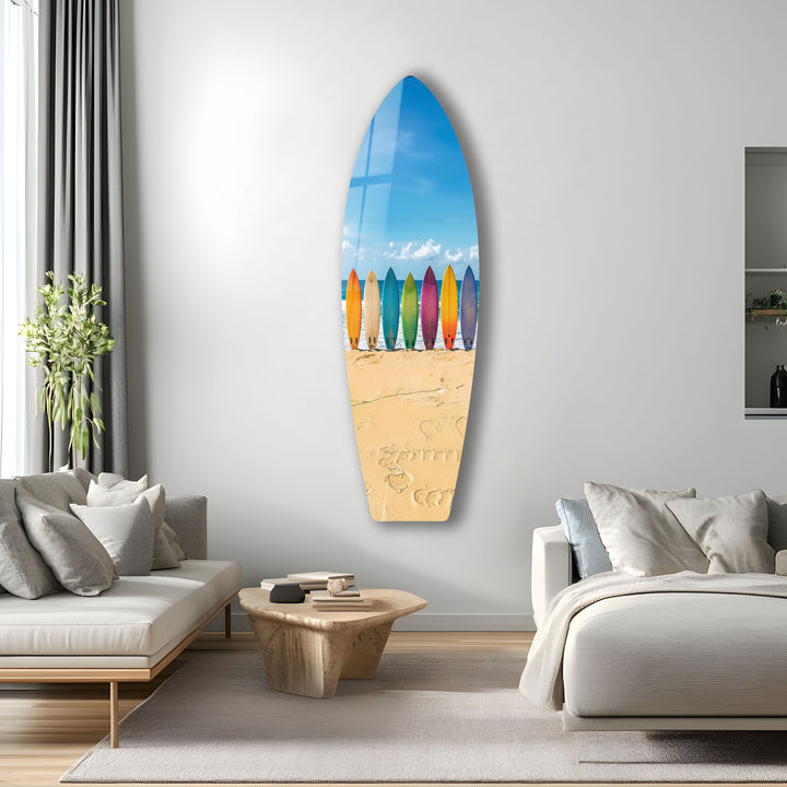 Bunte Surfbretter Wandkunst 