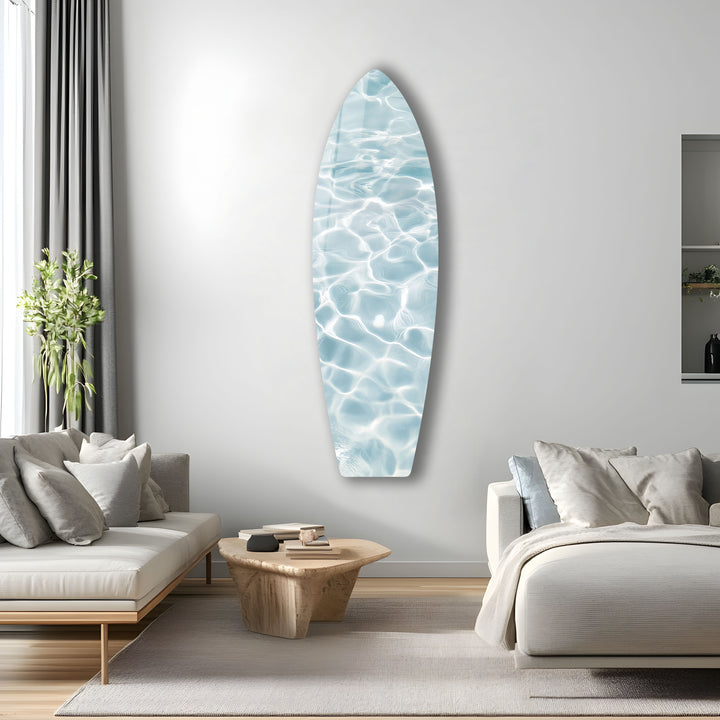 Crystal Blue Waters Surfbrett Wandkunst 