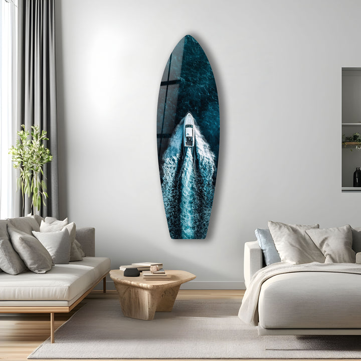 Speed ​​&amp; Freedom Surfbrett-Wandkunst 