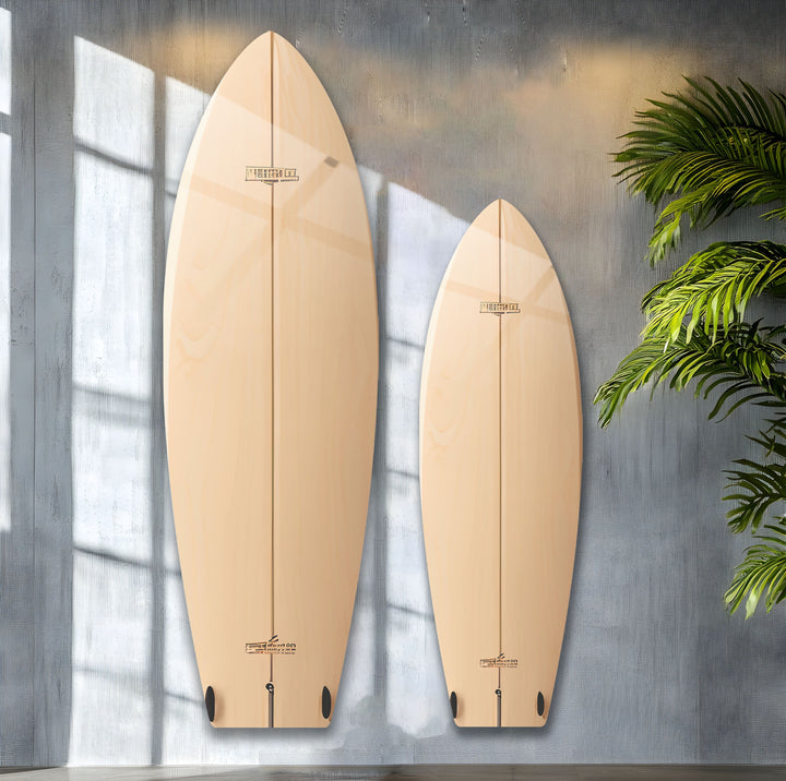 Abstraktes beiges Surfbrett-Wandbild