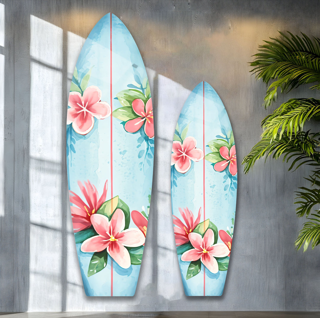 Red Lotus Surfbrett Wandkunst