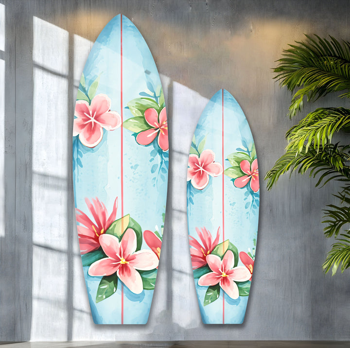 Red Lotus Surfbrett Wandkunst