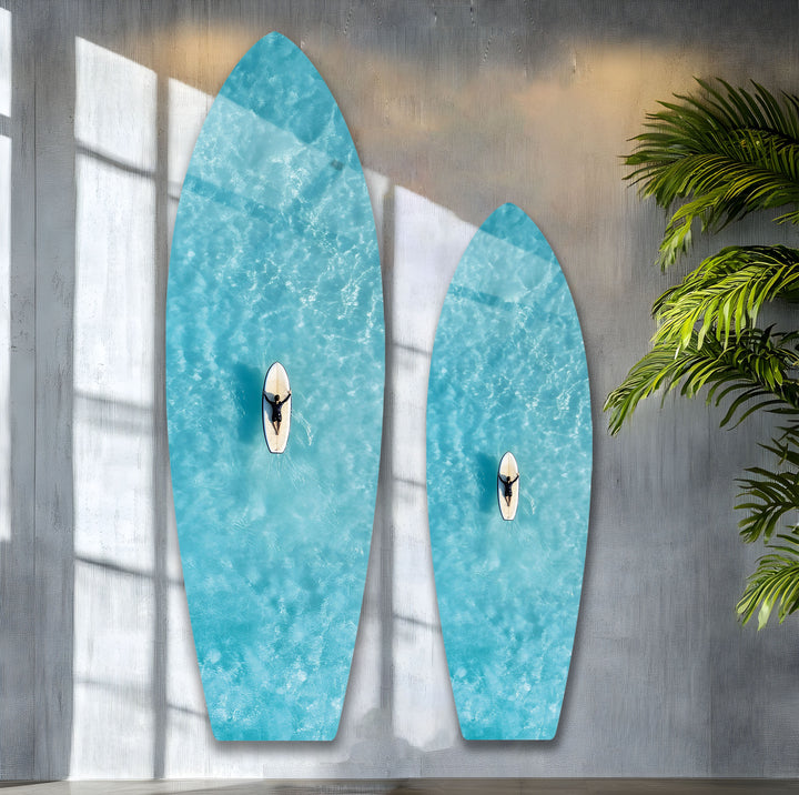Ocean Serenity Surfbrett Wandkunst 
