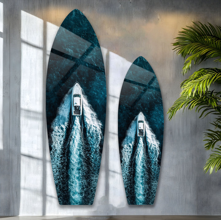 Speed ​​&amp; Freedom Surfbrett-Wandkunst 