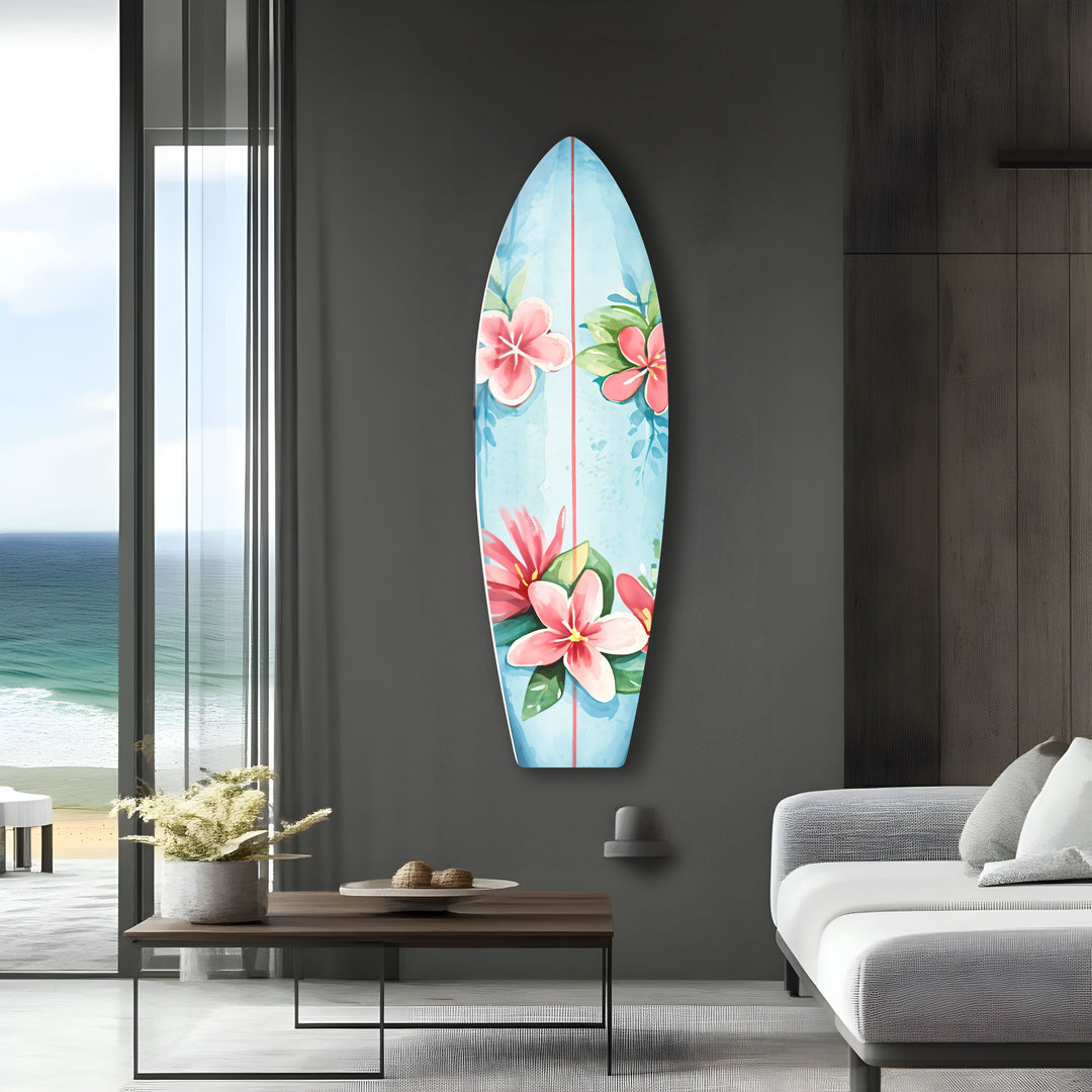 Red Lotus Surfbrett Wandkunst