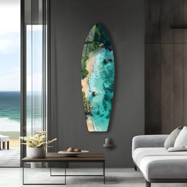 Emerald Cove Surfbrett Wandkunst 