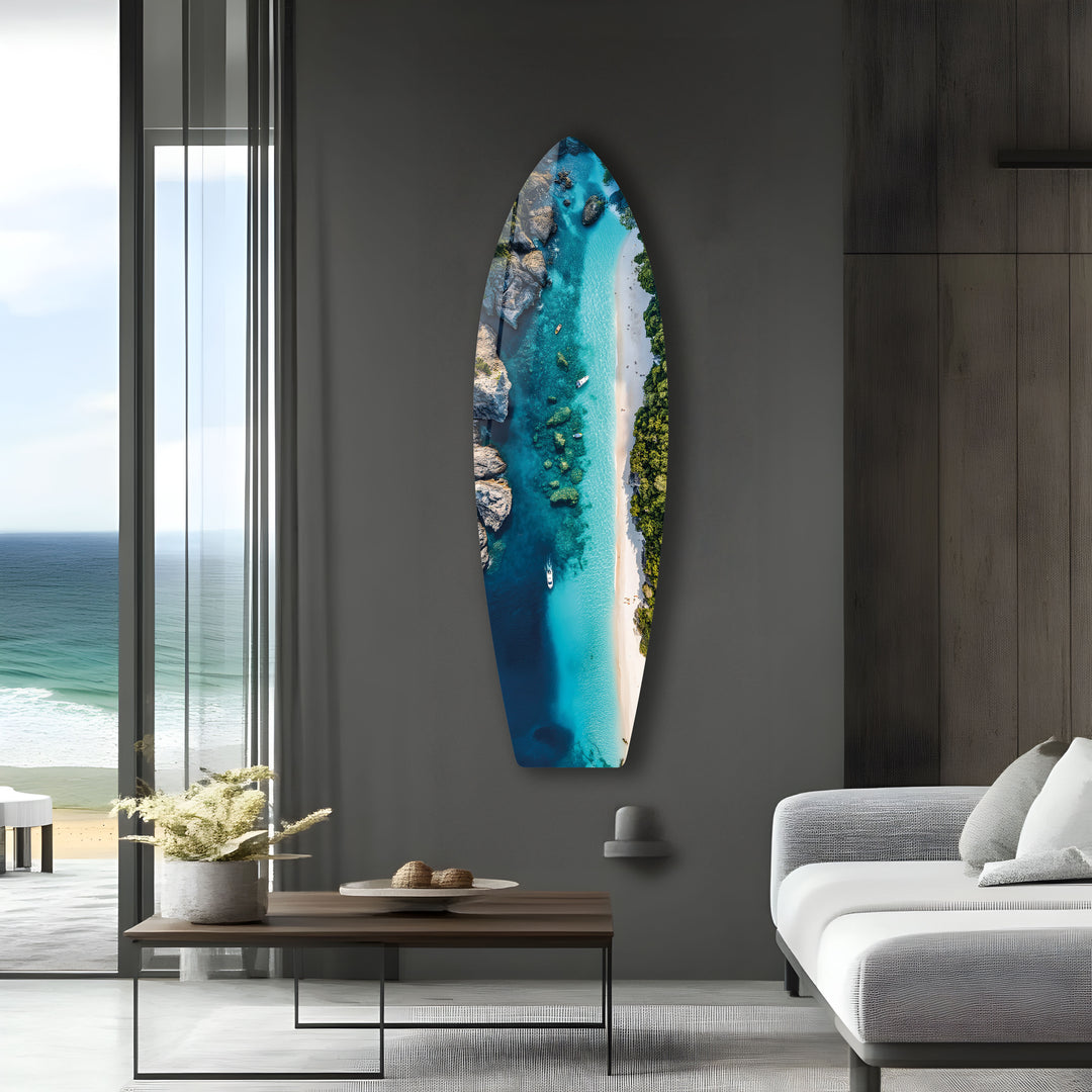 Crystal Cove Surfbrett-Wandkunst 