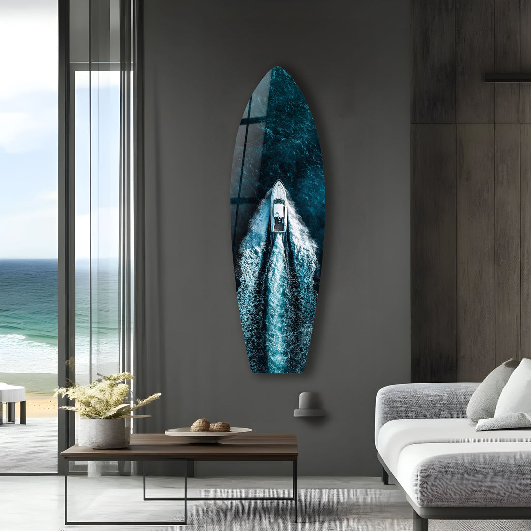 Speed ​​&amp; Freedom Surfbrett-Wandkunst 