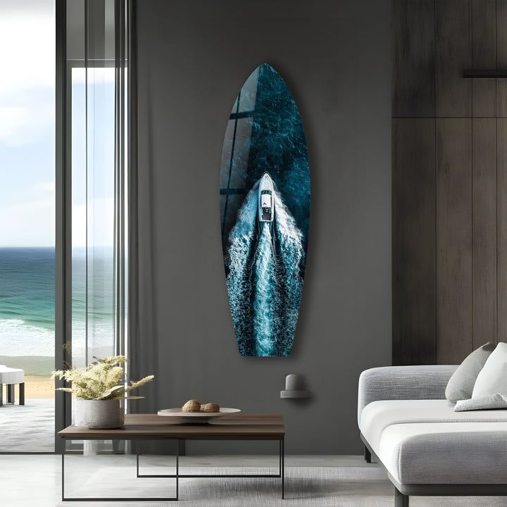 Speed ​​&amp; Freedom Surfbrett-Wandkunst 