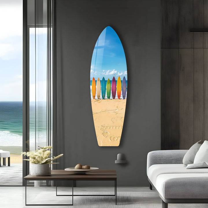 Bunte Surfbretter Wandkunst 