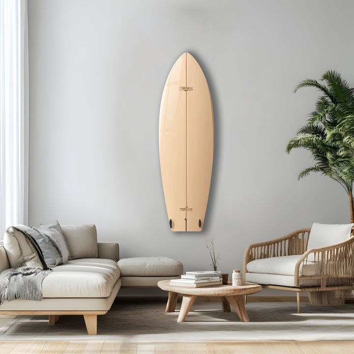 Abstraktes beiges Surfbrett-Wandbild