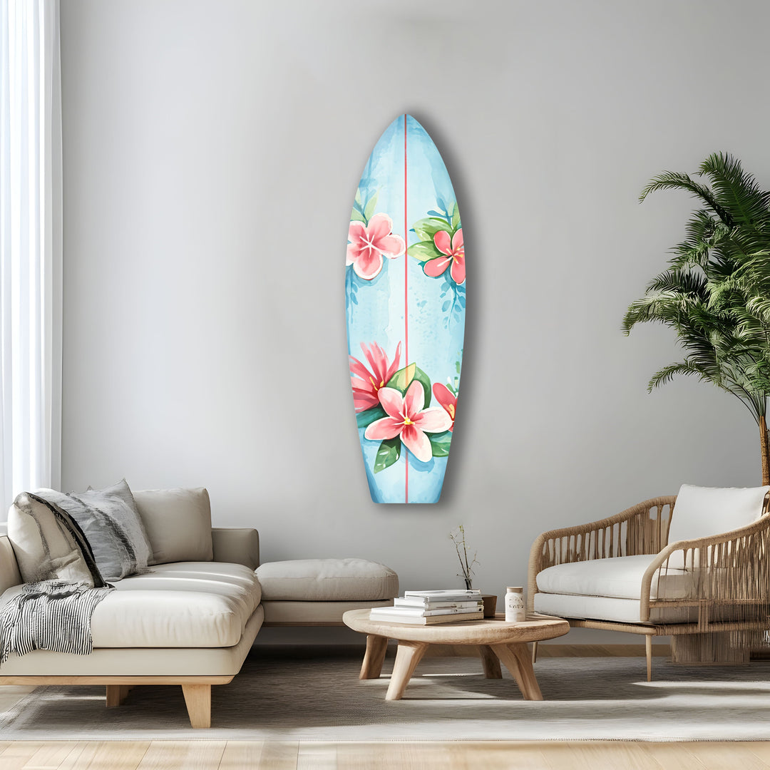 Red Lotus Surfbrett Wandkunst