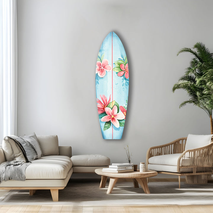 Red Lotus Surfbrett Wandkunst