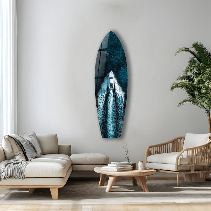 Speed ​​&amp; Freedom Surfbrett-Wandkunst 