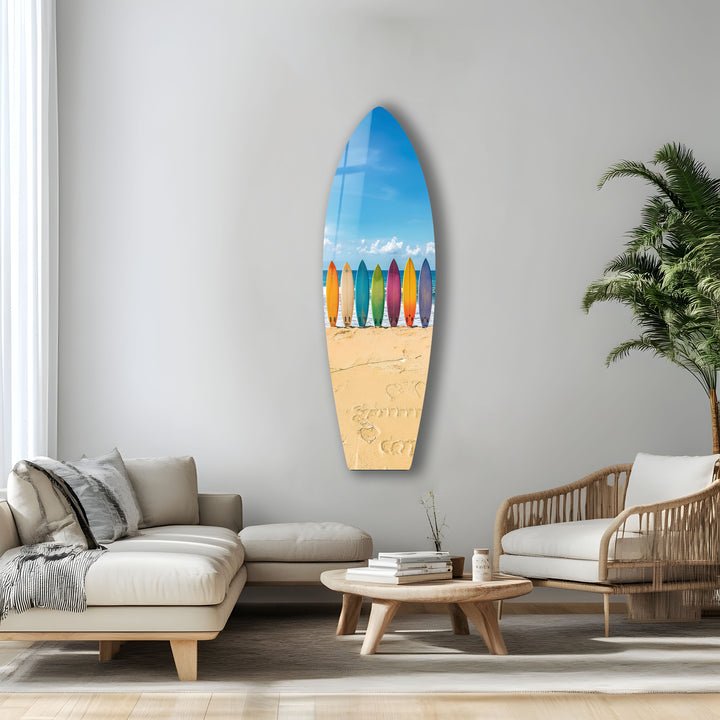 Bunte Surfbretter Wandkunst 