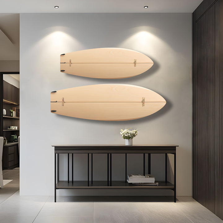 Abstraktes beiges Surfbrett-Wandbild