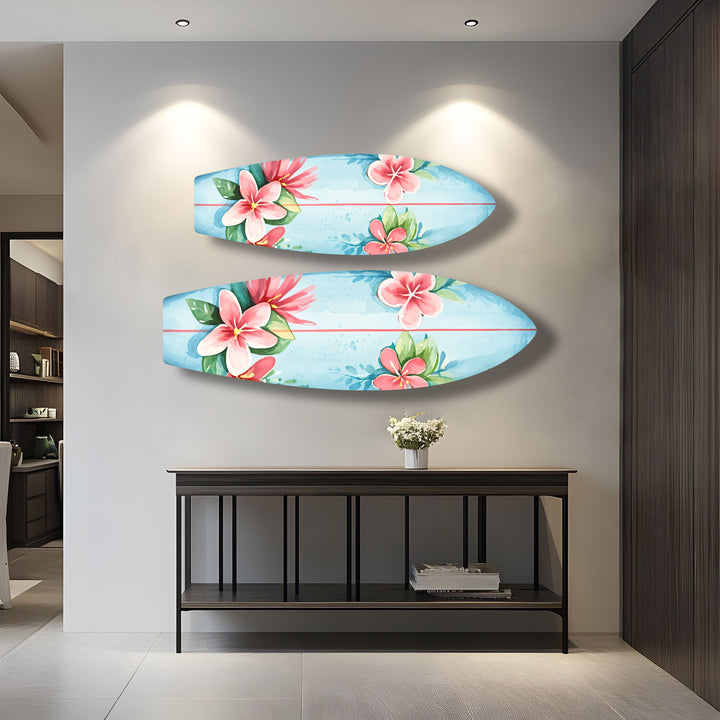 Red Lotus Surfbrett Wandkunst