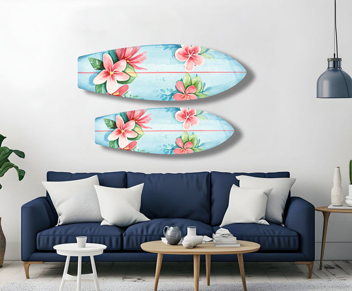 Red Lotus Surfbrett Wandkunst