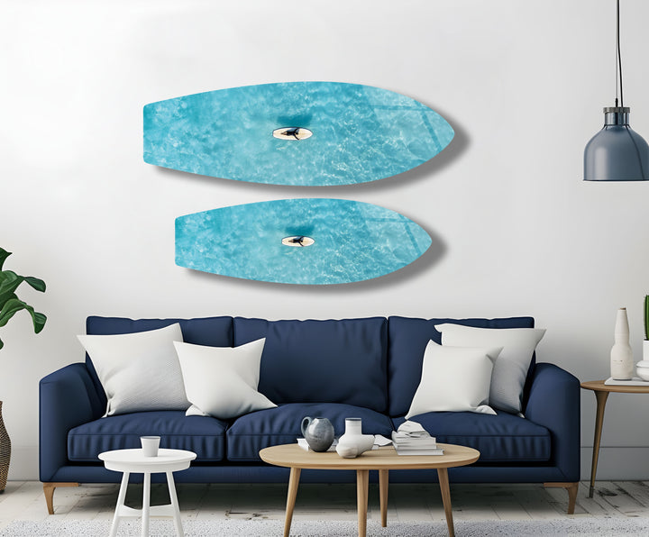 Ocean Serenity Surfbrett Wandkunst 