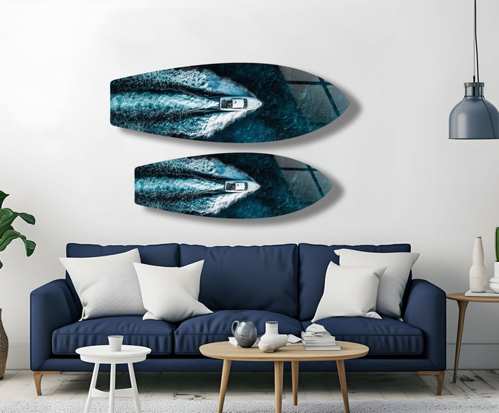 Speed ​​&amp; Freedom Surfbrett-Wandkunst 