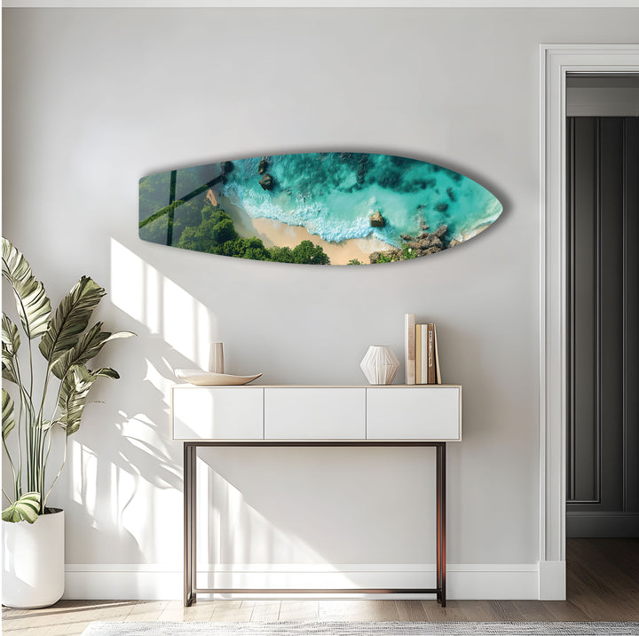 Emerald Cove Surfbrett Wandkunst 