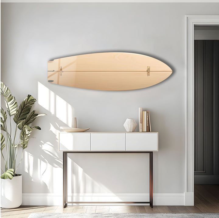 Abstraktes beiges Surfbrett-Wandbild