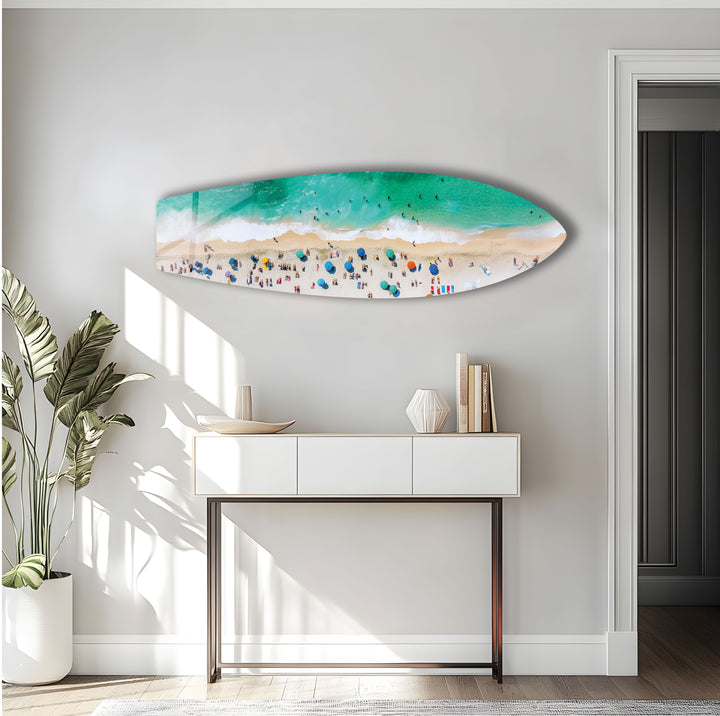 Beach Bliss Surfbrett Wandkunst 