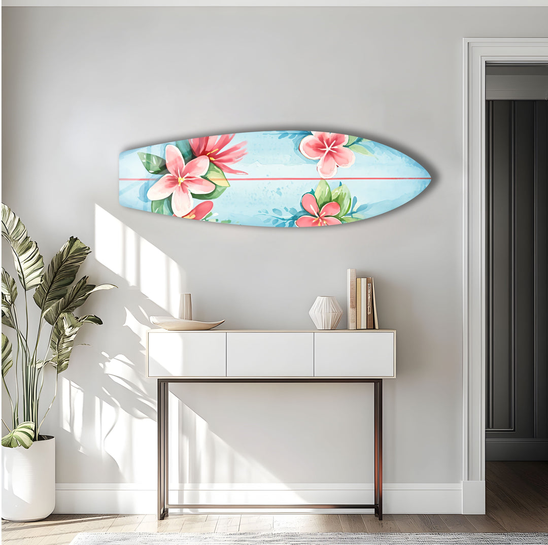 Red Lotus Surfbrett Wandkunst
