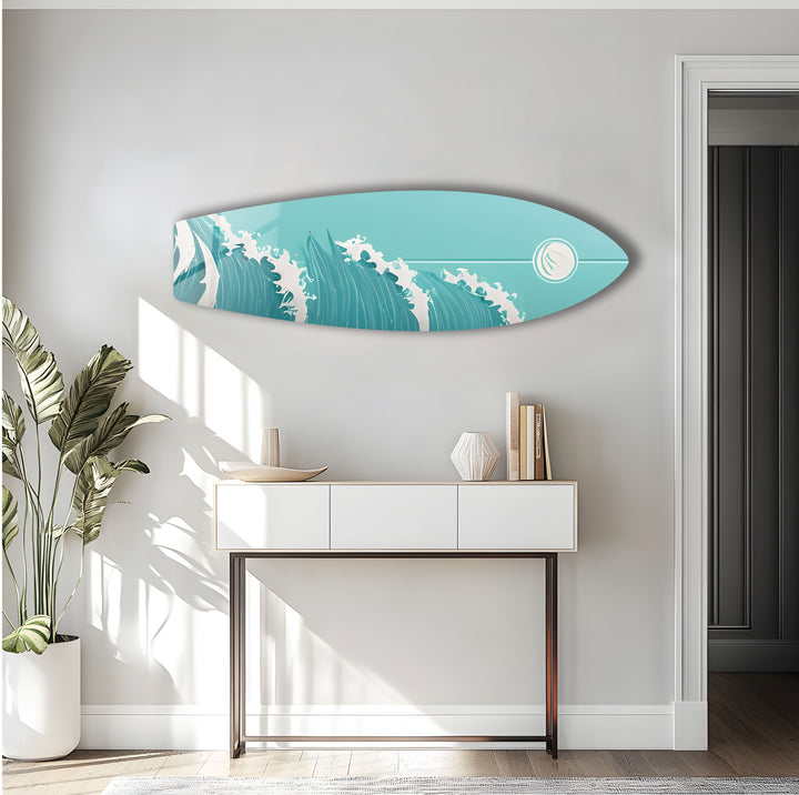 Meereswellen Surfbrett Wandkunst