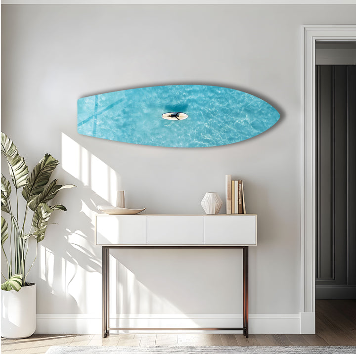 Ocean Serenity Surfbrett Wandkunst 