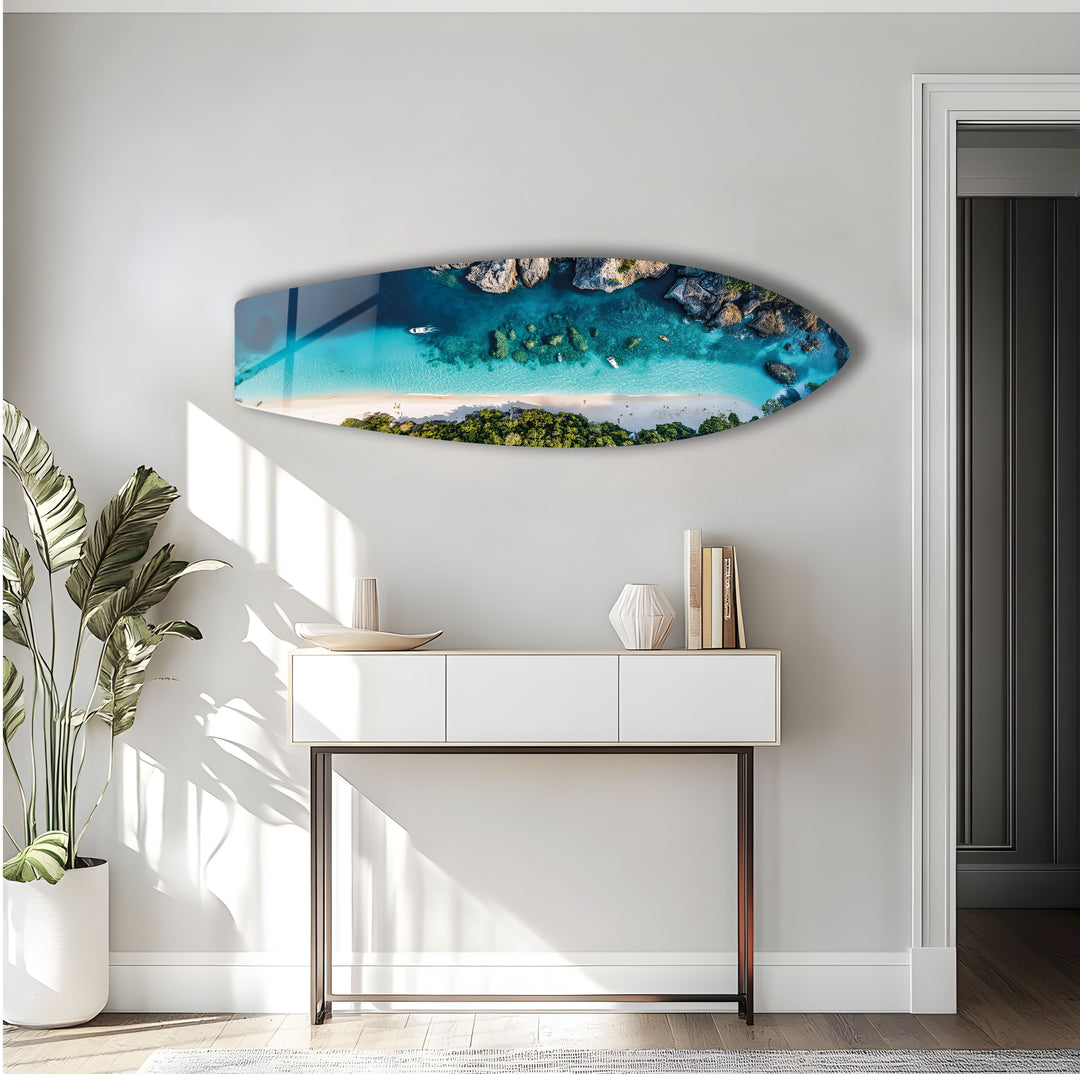 Crystal Cove Surfbrett-Wandkunst 