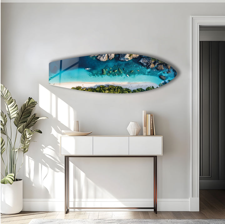 Crystal Cove Surfbrett-Wandkunst 