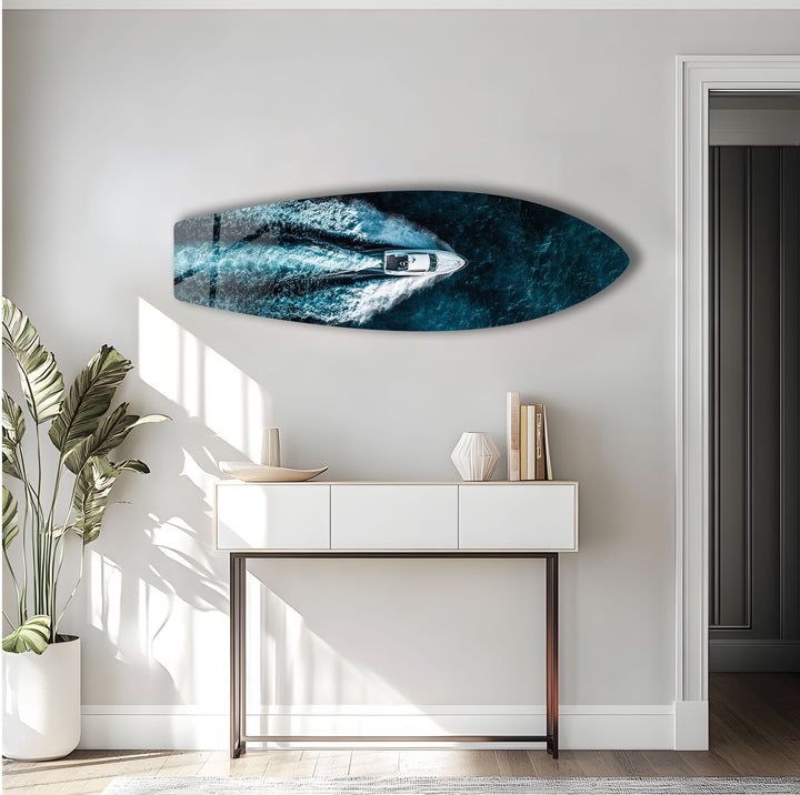 Speed ​​&amp; Freedom Surfbrett-Wandkunst 