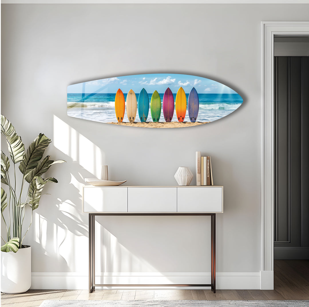 Bunte Surfbretter Wandkunst 