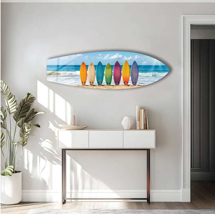 Bunte Surfbretter Wandkunst 