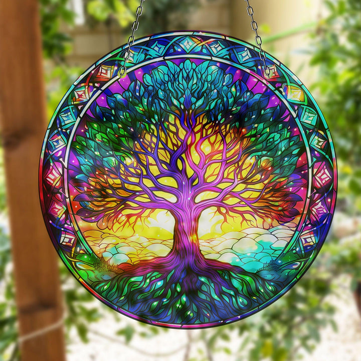 Purple Abstract Suncatcher Brighten Any Space with Glass Suncatchers | Myphotostation
