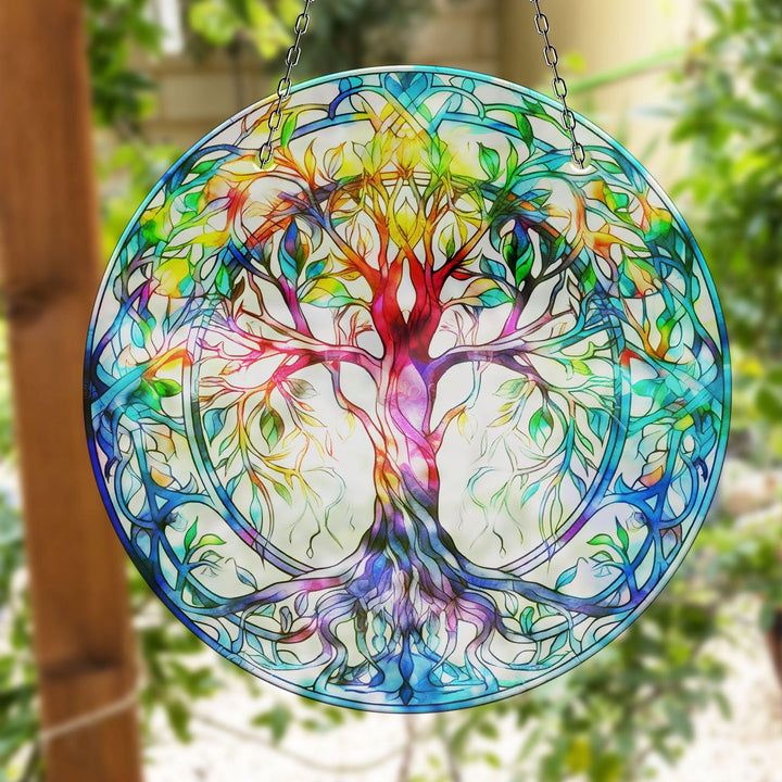 Turquoise Life of tree Suncatcher Colorful Sun | Myphotostation 
