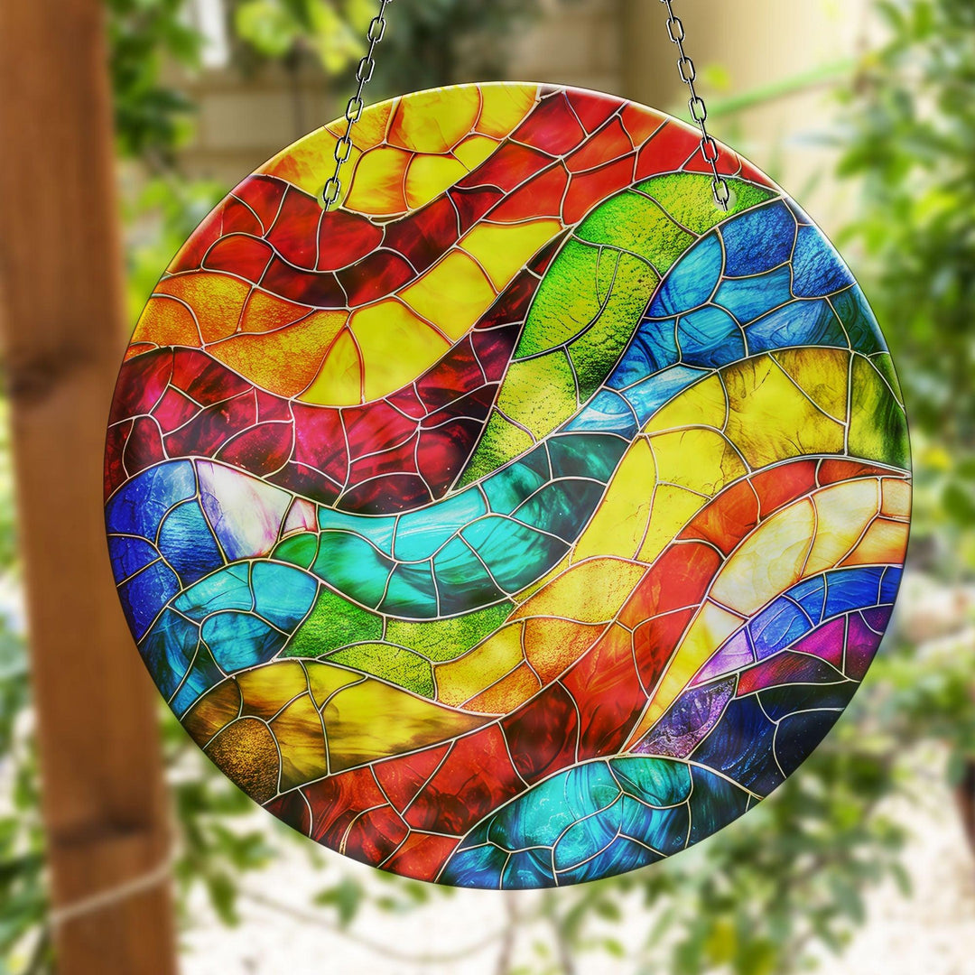 Colored Stained Decor Suncatcher Moon Suncatchers | Myphotostation
