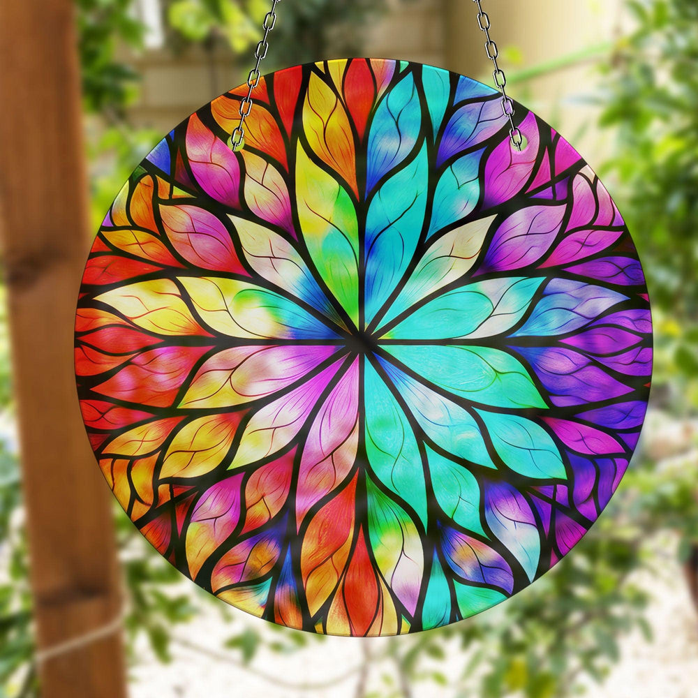 Colorful Stained  Flower Suncatcher Perfect Gift | Myphotostation
