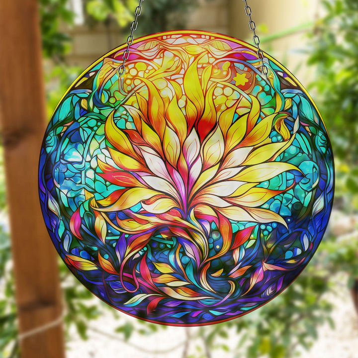 Flower Botanical Suncatcher Decor Sun Catcher for Window | Myphotostation
