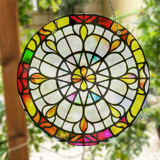 Stained Design Suncatcher Decor Durable Tempered Glass | Myphotostation
