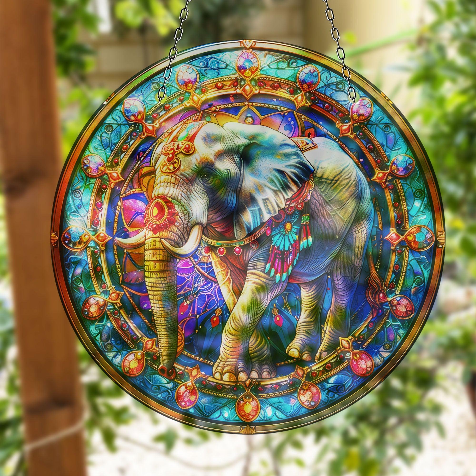 Indian Elephant Suncatcher-Moon Suncatchers | Myphotostation