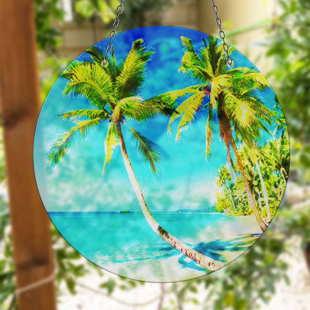 Palm Tree Tropical Suncatcher Brighten Any Space with Glass Suncatchers | Myphotostation
